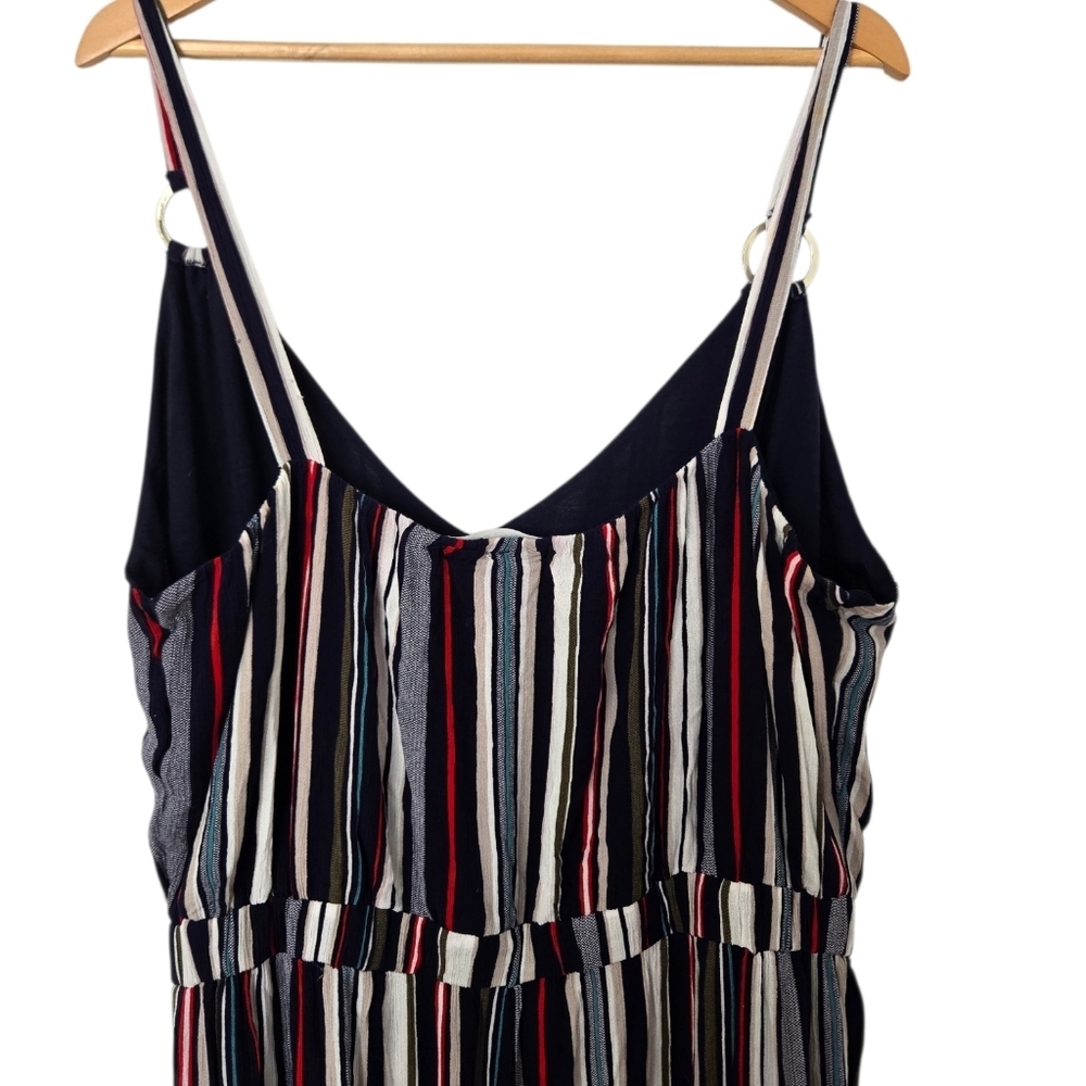 Planet Gold Striped Jumpsuit with Adjustable Straps Size 3x - Picture 6 of 6